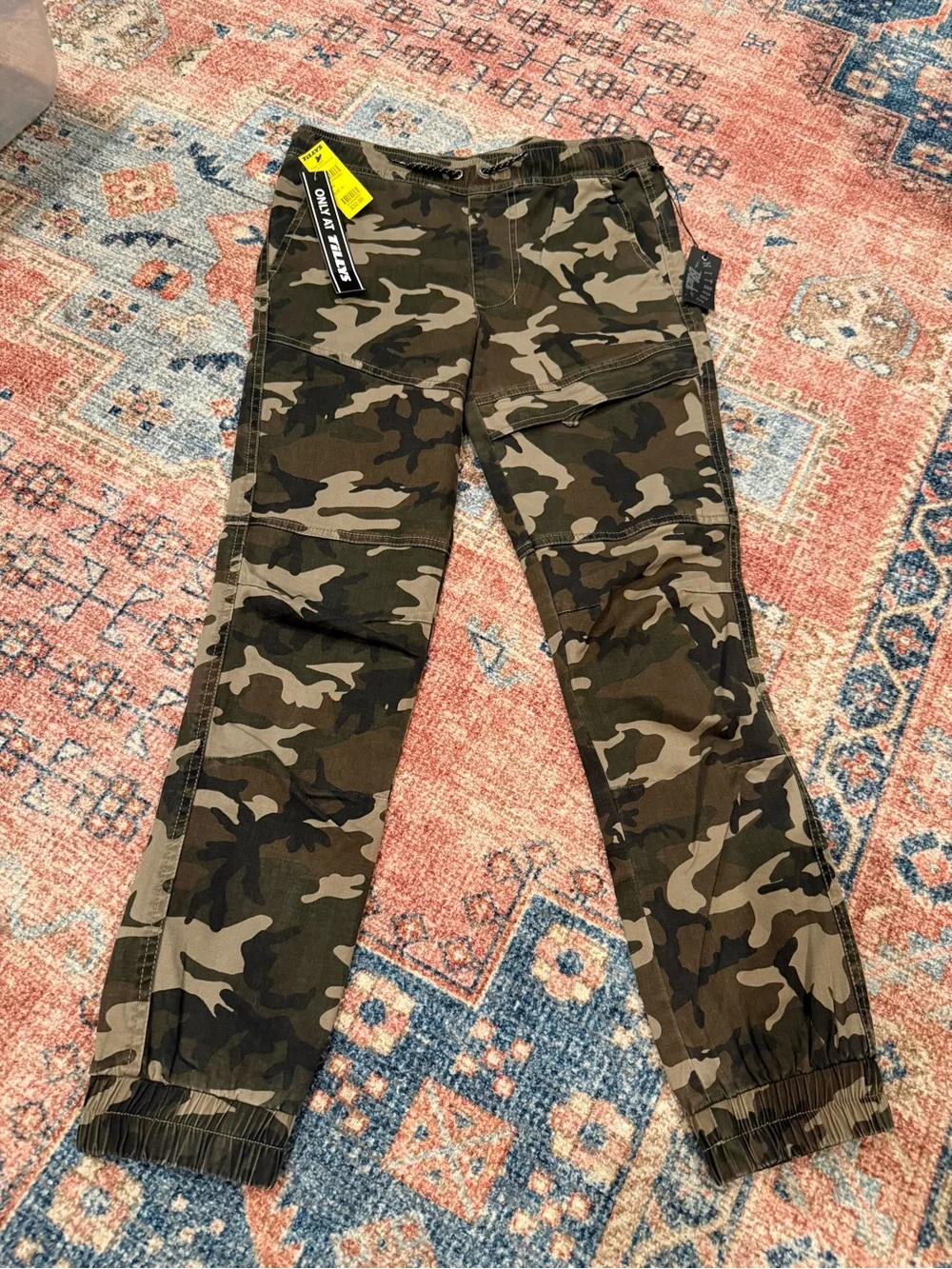 Tilly's Boys Camo Cargo Joggers - Green, Brown, Black